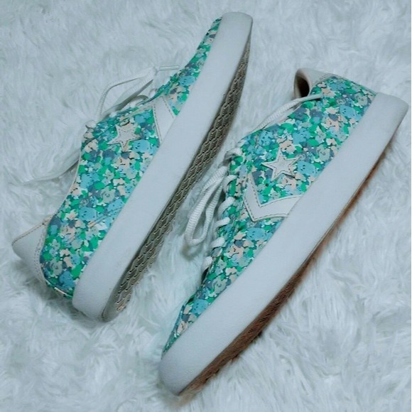 Converse All Star Breakpoint Oxford Floral Cyan Low Top Sneakers US 7 - Picture 6 of 13